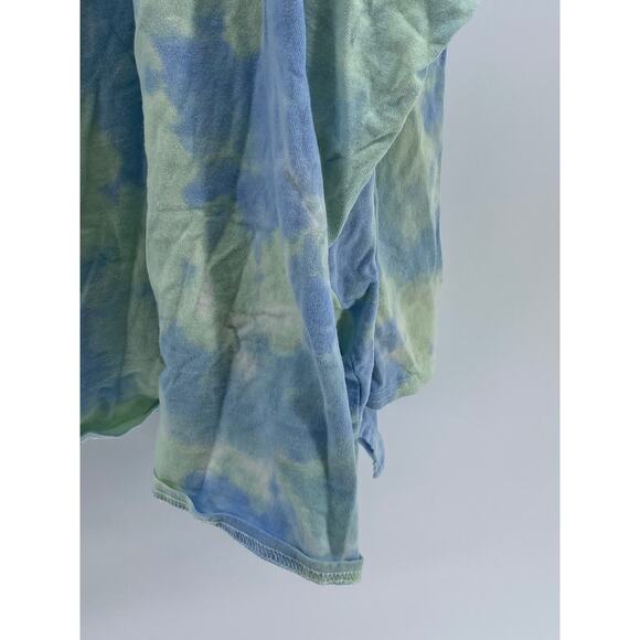 EASEL Women's Blue-Green Tie-Dye Long Sleeve Boatneck Top SZ 3X - Picture 9 of 12